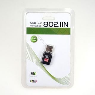 150Mbps Mini USB WiFi Wireless Adapter Laptop Network LAN Card 802 11n 