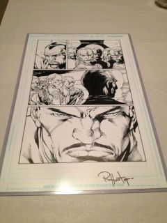   Lantern 63 Page 19 Original Art by Ed Benes inked signed by Rob Hunter