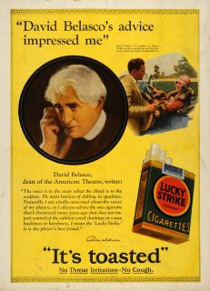   Lucky Strike Cigarettes David Belasco Theatre   ORIGINAL ADVERTISING