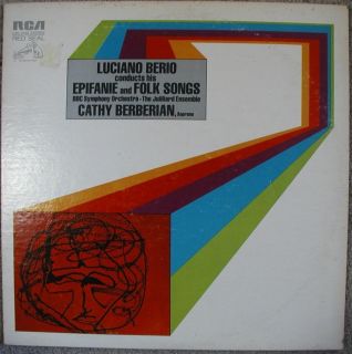 Luciano Berio BBC SO Cathy Berberian Epifanie Folk Songs E LP