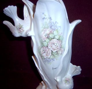 Berger Italy Doves Loves Birds Jewels Large Vase