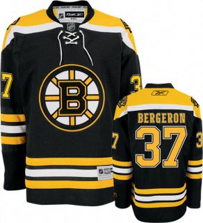 Patrice Bergeron 37 Boston Bruins Youth Reebok Premier Sewn Jersey 