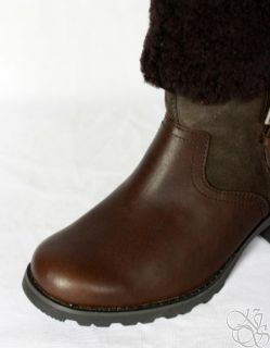 UGG Australia Bellvue II Espresso Buckle Fur Lined Womens Winter Boots 