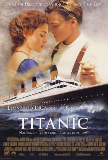 Titanic Movie Poster 27x40 C 1997 Kate Winslet Leonardo DiCaprio Billy 