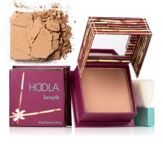 Benefit Cosmetics Hoola Bronzer Natural Bristle Brush Box O Powder NEW 