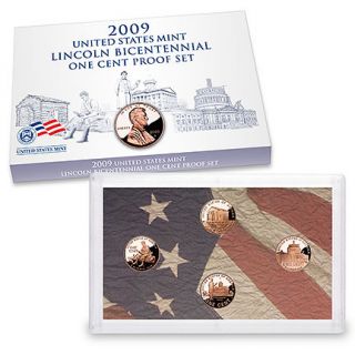 2009 Lincoln Bicentennial Proof Four Coin Set United States Mint Coins 