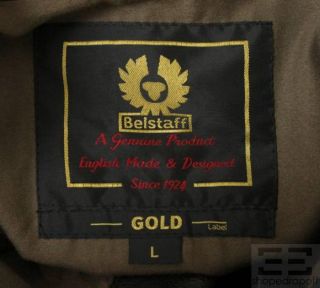 Belstaff Gold Label Black Leather Mens Zip Up Jacket Size L