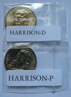 2012 P & D Benjamin Harrison BU (23rd President ) DOLLAR COIN PRE SALE 