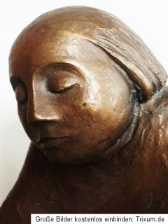 Fidelis Bentele  Erwartung  Bronze Sculptur Meditierender MÖNCH 