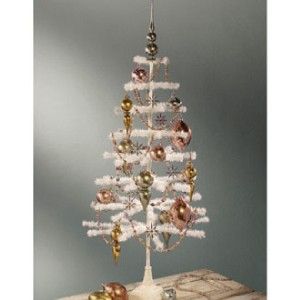   Feather Christmas Tree Ivory 42 inch Vintage Bethany Lowe lg7221