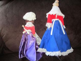 Vintage Betsy Ross Dolls One Souvenir Doll 1970s and One China 