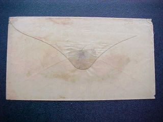   Express 1850s stampless cover, Benicia, California, large blue oval