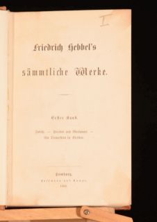 1865 67 6VOL Friedrich Hebbels Sammtliche Werke Complete Works in 