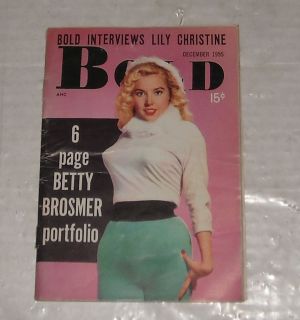   Bold Digest Mens Magazine Pin UPS Betty Brosmer Lily Christine