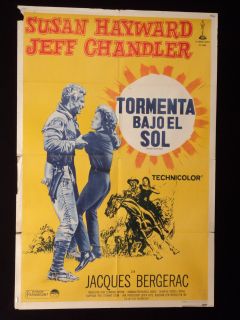 Thunder in The Sun Susan Hayward Jeff Chandler Argentine 1sh Movie 