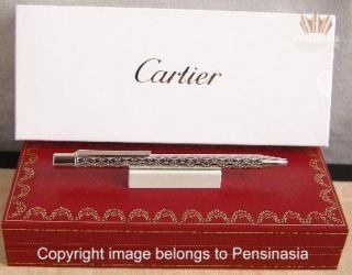 Cartier Must Stylo Bille CDE Platinum Ball Point Pen