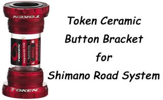 Token Ceramic Bottom Bracket BB Road Bike Shimano Red