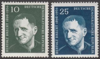 East Germany DDR GDR 1957 MNH Stamp Set Bertolt Brecht