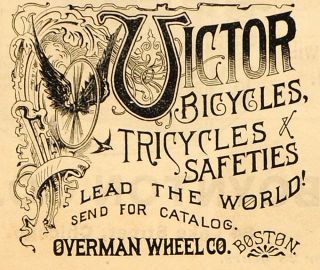 1888 Vintage Ad Victor Bicycles Bikes Overman Wheel Co.   ORIGINAL 