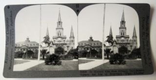  Historic Old New Orleans LA Bienvilles Place dArmes Stereoview