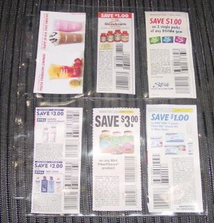 Coupon Sleeves Pages for Binder 6 Pockets New