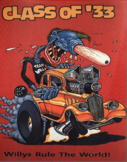 Ed Big Daddy Roth Rat Fink Small Poster Class of 33 Willys Rule The 