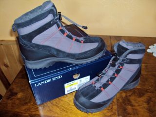 Mens Lands End Squal Boots Size 10 Flint Gray New in Box Never 