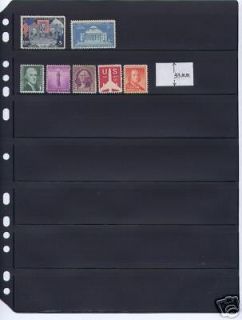 New 25 Stock Pages 7 S (7 Rows) for Small (Regular) Stamps (FREE 