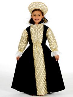 childrens anne boleyn tudor fancy dress costume 7 9yrs time