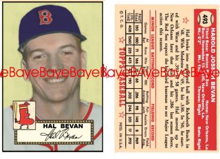   Topps Style Collectors Card M A 493 Hal Bevan Boston Red Sox