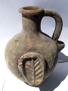 Biblical Ancient Coin Antique Jerusalem Jar Holy Land Roman Clay 