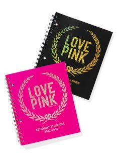 NWT Victorias Secret Pink Black Student Dailey Planner Organzier 2012 