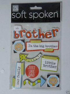 FAMILY60 Soft Spoken 3D Stickers Brother Big Little