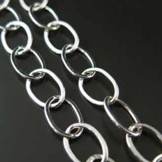 Wholesale Sterling Silver Chain Big Flat Oval 8x6mm Bulk Lots by The 