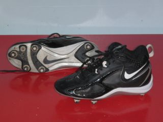 Nike Mens Big Boys Size 7 Black Football Cleats Screw on Spikes Style 