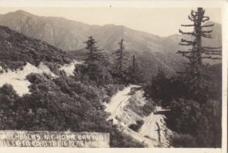 RPPC CA Switchbacks MT Home Canyon Big Bear Postcard