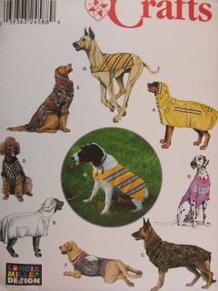 Large Big Dog Clothes Sewing Pattern Simplicity 9520 Read Listing Info 