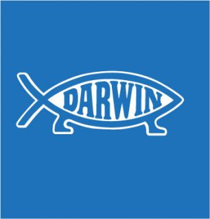 play on the classic Jesus fish, the Darwin Fish Evolution t shirt is 
