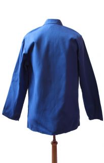 Mens French Workmans Blue Jacket Bill Cunningham (Prussian Blue)
