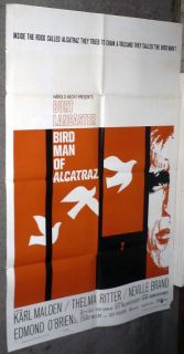 Birdman of Alcatraz Poster Saul Bass Design Original 1962 One Sheet 