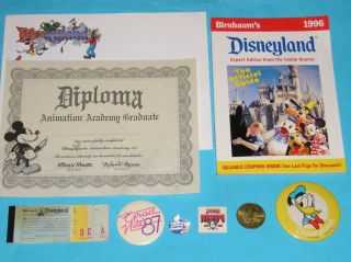   Ticket Book Animation Diploma 1996 Birnbaum Guide Donald Button