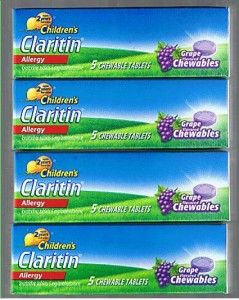   Claritin Allergy 25 Chewable Tablets Grape Flavored 10 13