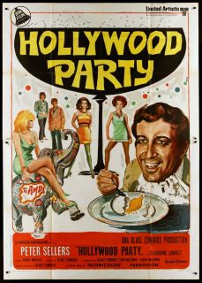 The Party 1969 Peter Sellers Blake Edwards Huge 55X79 Poster