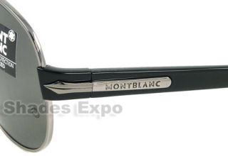 New Mont Blanc Sunglasses MB 177s Black A36 177 Auth