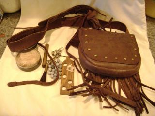 LEATHER POSSIBLES BAG MUZZLELOADING ALL PURPOSE BAG VINTAGE AND MORE 