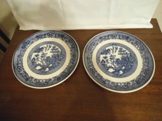 Two Blue Willow Dinner Plate China Dinnerware Dishes