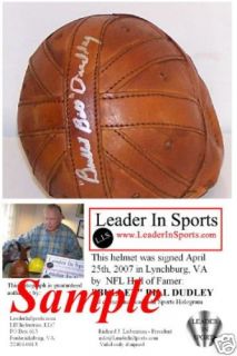 Bullet Bill Dudley Signed Leather Mini Steelers Redskin