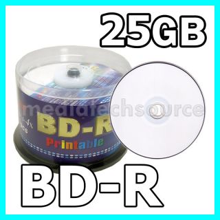 300 White Inkjet Printable BD R Blue Blu Ray Blank Disc
