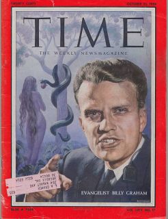 Time Magazine Billy Graham October 25 1954