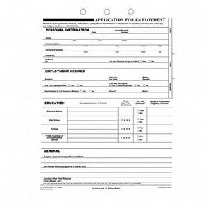 rediform m660 26nr employment application form 50 sheet s stapled 1 